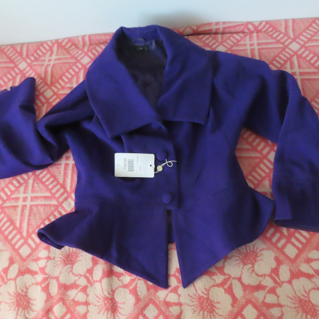 Vintage Purple Claude Montana Jacket Flared Sleeves No Size